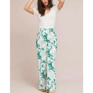 Ett:twa Anthropologie Christina Floral Wide Leg Pants NWT